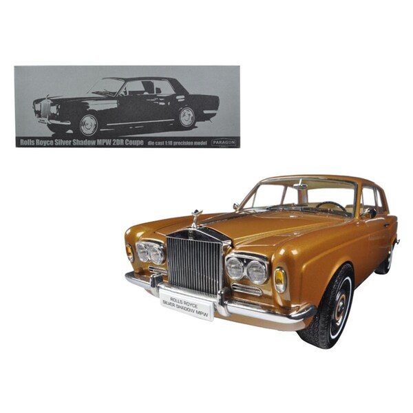 Paragon 1 by 18 Scale Diecast 1968 Rolls Royce Silver Shadow Bronze Model Car 98205 - main